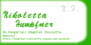 nikoletta humpfner business card